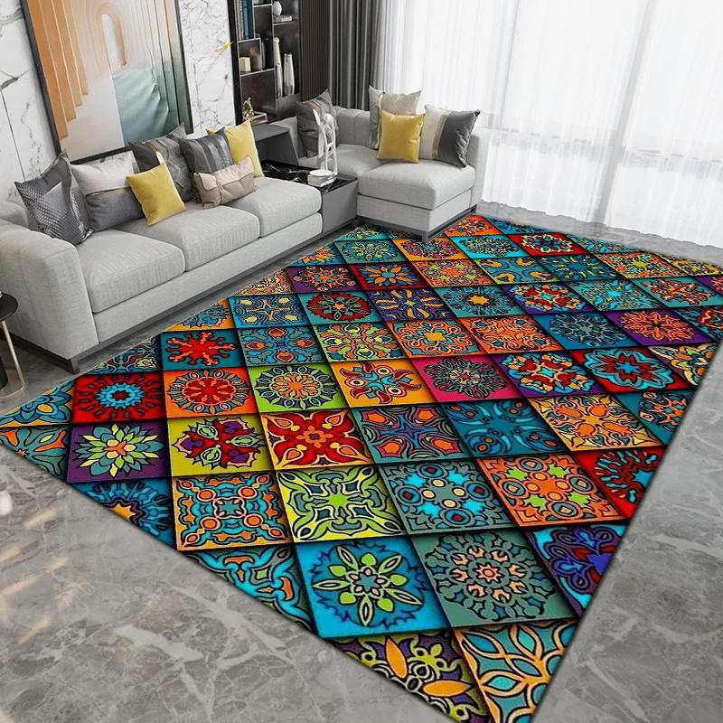 Bohemia Mandala Living Room Area Rug Bedroom Sofa Non Slip Carpet Bathroom Floor Mats Kitchen Entrance Doormat Home Decoration