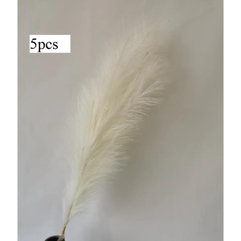 5pcs Extra Large Pampas Grass Stems 120cm Fluffy Artificial Silk Reed for Boho Home Wedding Decor