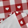 Valentine 'S Day Love Red Plaid Round Table Cloth Festival Dining Waterproof Tablecloth Table Cover For Wedding Party Decor