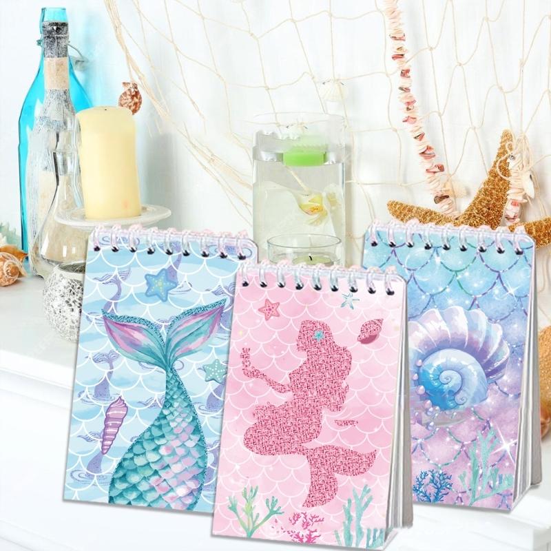 8 Pcs Spirals Notepads Pocket Notebooks Cartoon Notebooks Small Notebooks School Reward Gift Birthday Party Supplies