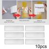 10Pcs Clear Self-Adhesive PVC Shelf Tag Pockets Removable Label Holders for Home Drawer Closet Organizing