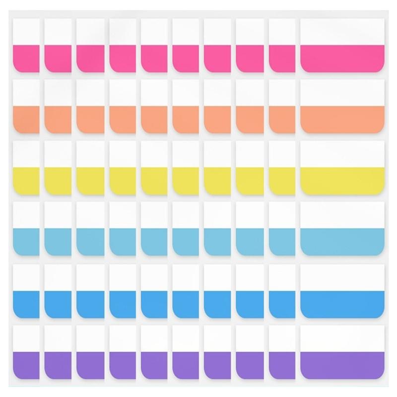 Mini File Tabs Book Markers, Bright Color Page Index Sticker, Writeable Labels Stick Notes Index Tabs Page Markers