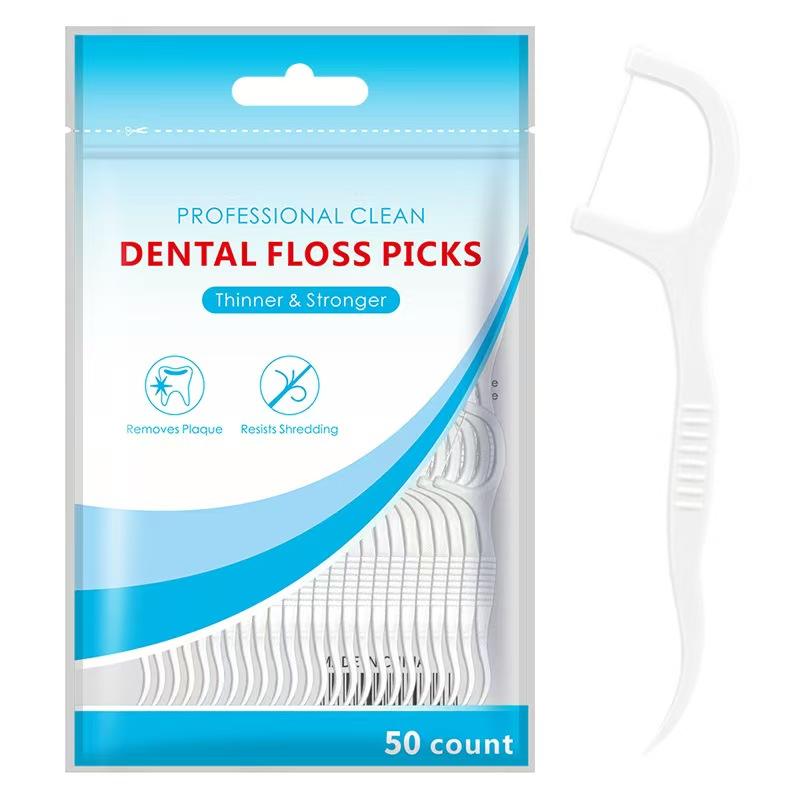 300pcs Mint Adult Dental Floss Sticks - Ultra-Fine Flosser Toothpick Home Set - Portable Thread Dental Floss Box Large packaging