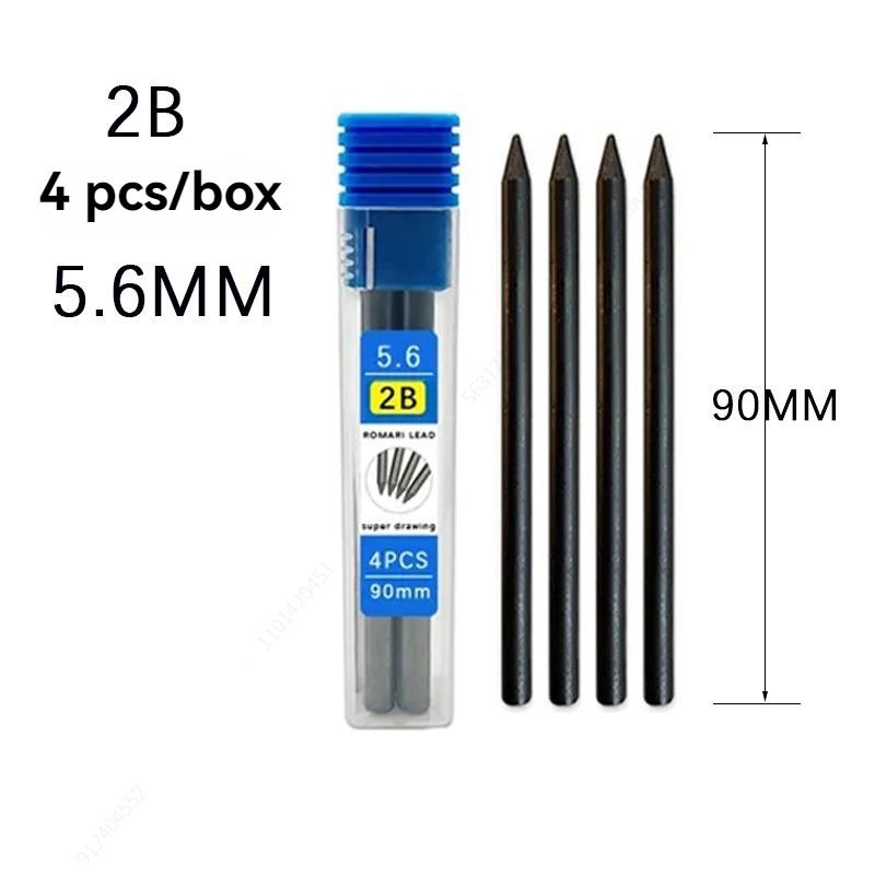 5.6mm Metal Mechanical Pencil And 2B/4B/6B/8B Pencil Refill For Writing Tool Sketch Comics Design Automatic Pencil