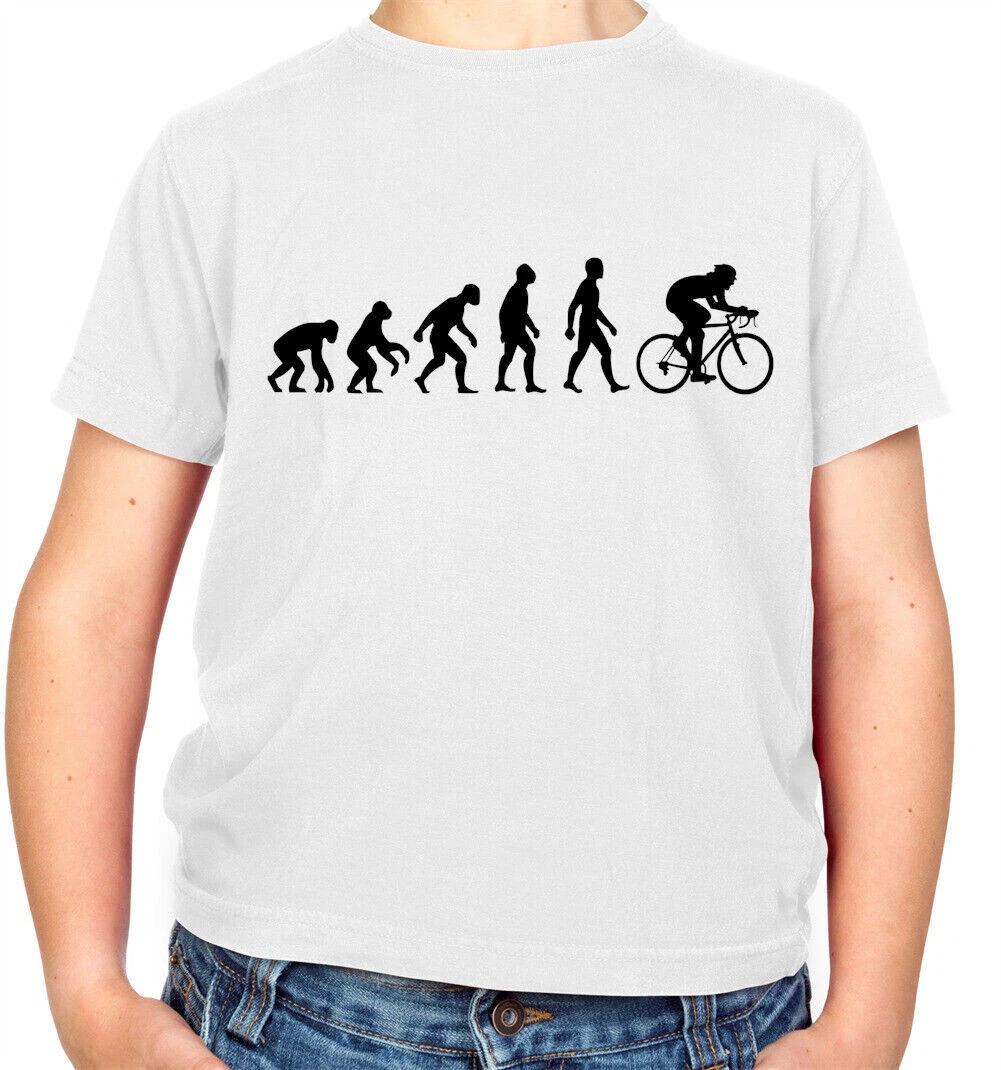 Evolution of Man Cycling - Kids T-Shirt - Cycle Bike Love Fan Cyclist 120