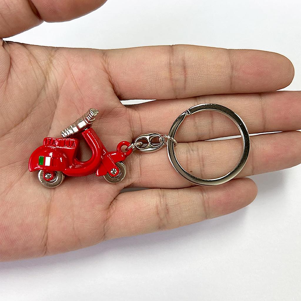 HAILIWEI Vespa Accessories for Vespa Scooter Fun Italian Vespa Keychain for Vespa Scooter Key, Red