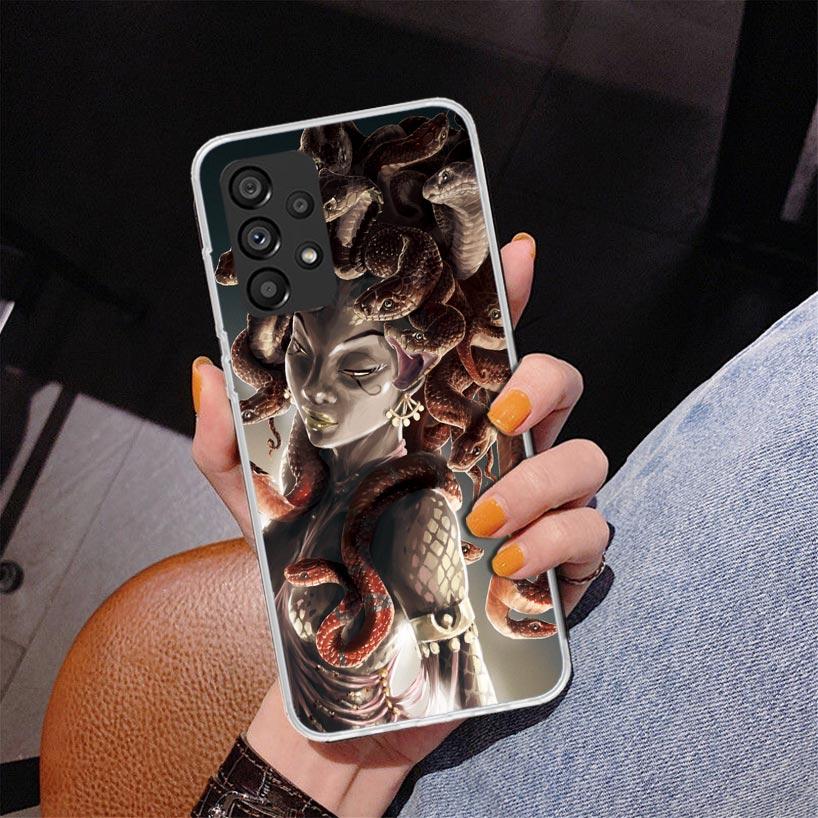 Medusa Greek Mythology Phnoe Case for Samsung Galaxy A17 A37 A57 A16 A26 A36 A56 A15 A14 A13 A55 A54 A53 A35 A34 A33 A25 A24 A23
