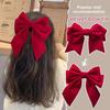 New Red Bow Hair Accessories Kids Girls Hair Clips Large Back of Head Barrettes for Children