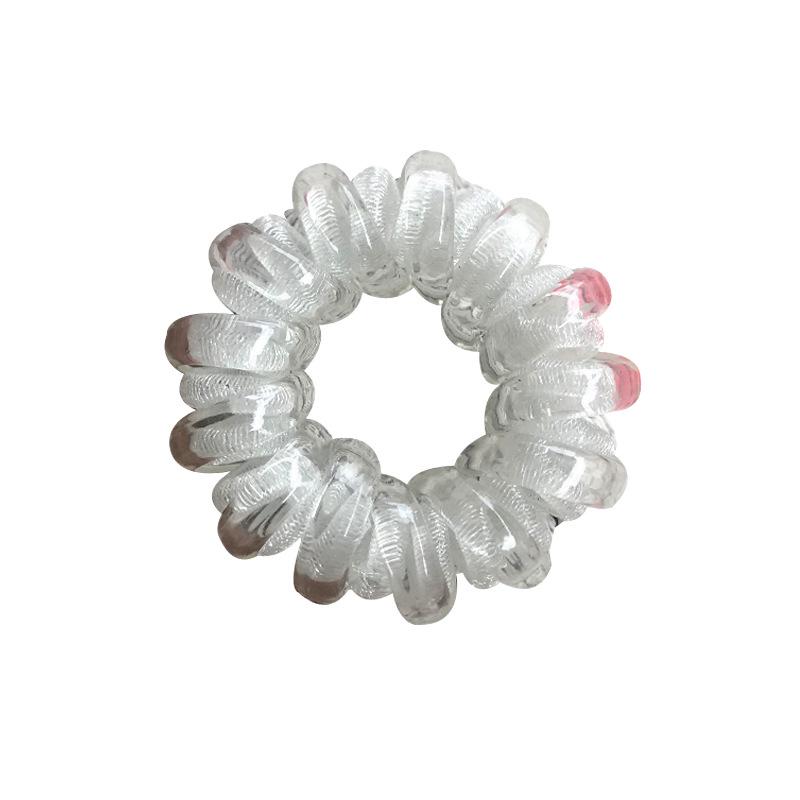 2024 Vynikající Elastická Gumička do Vlasů ve Světlé Barvě ve Stylu Telefonní Šňůry pro Svěží Dívčí Účesy