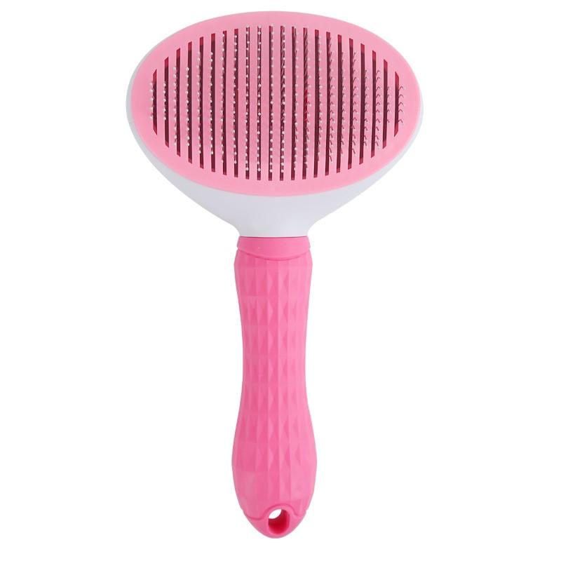 Cat Brush Stainless Steel Pet Hair Removal Comb Non-slip Grooming Brush for Cats and Dogs Durable Cat Accessories
