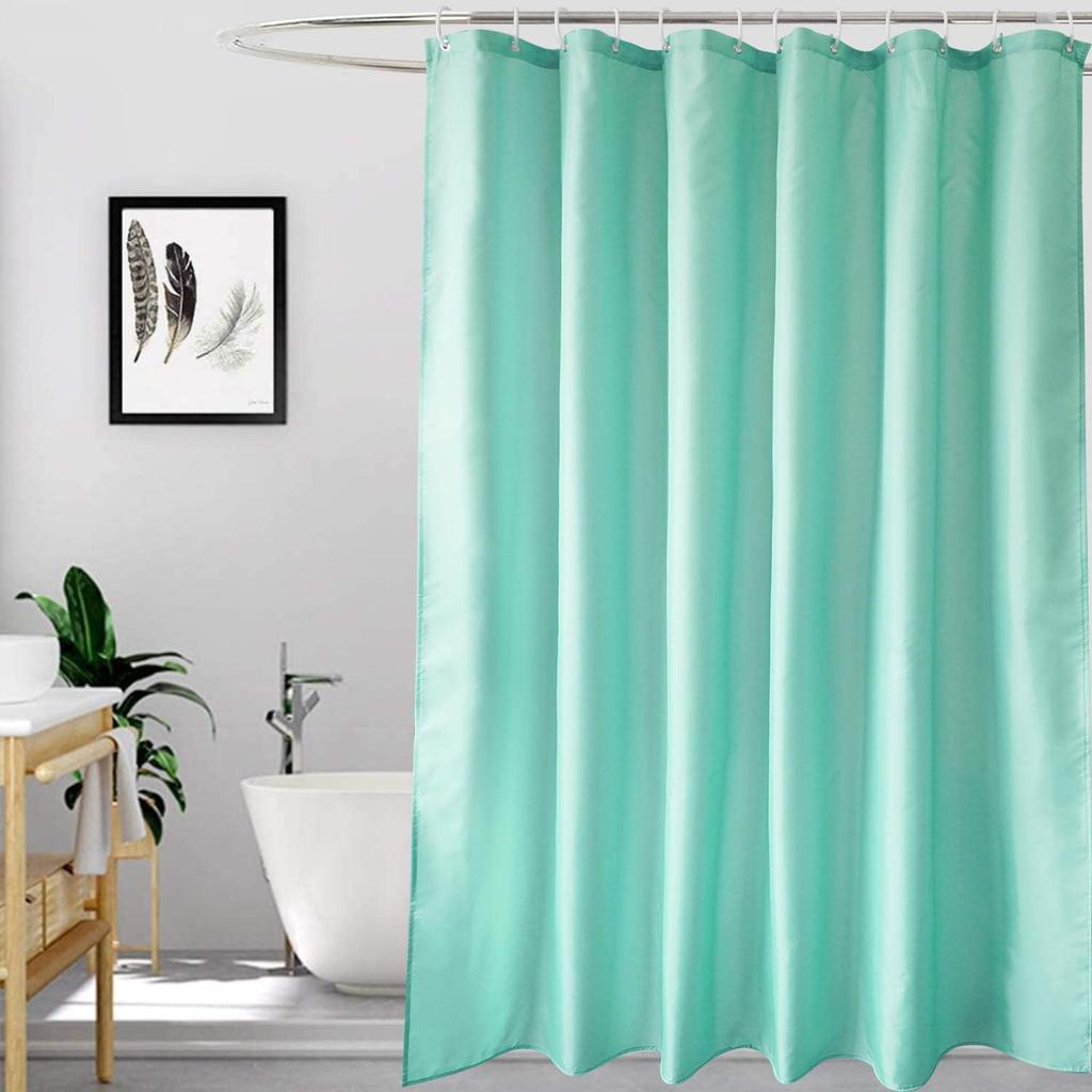 White Fabric Shower Curtain Waterproof Machine Washable Hotel Bathroom Decorative Shower Curtain Multi Size Available