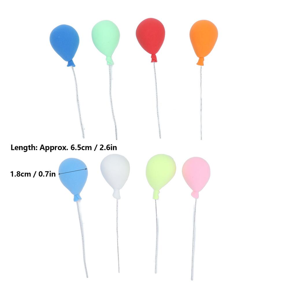 8pcs Dollhouse Balloons Mini 1:12 Colorful Foam Exquisite Bonsai Decorative Accessories for Children Toys Decoration