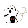 Halloween Wall Ornaments Ghost Wooden Hanging Sign with Hemp Rope, Cute Holiday Pendants for Home Party Decorations