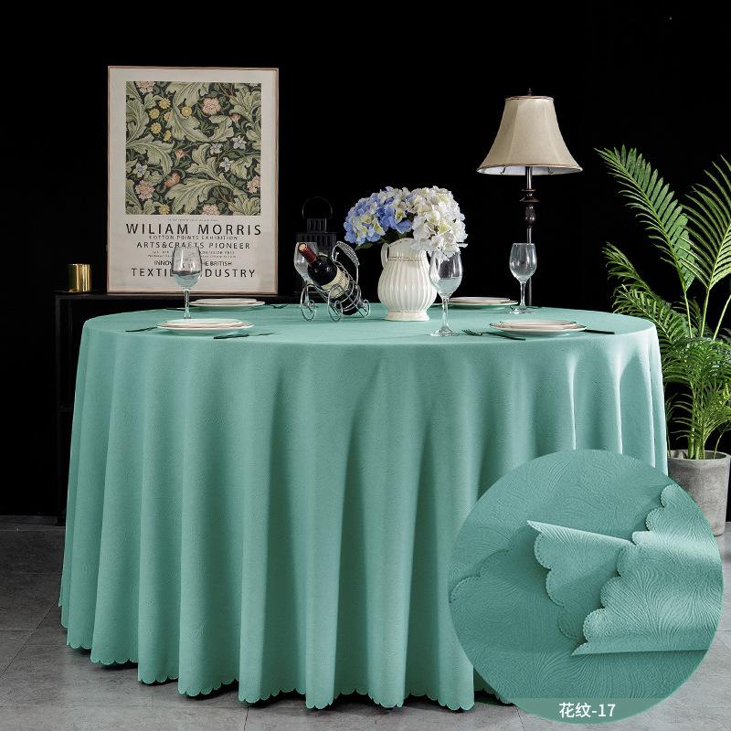 Hotel Round Tablecloth Fabric Restaurant Tablecloth Hotel Banquet Large Round Table Tablecloth Household Round Table Tablecloth