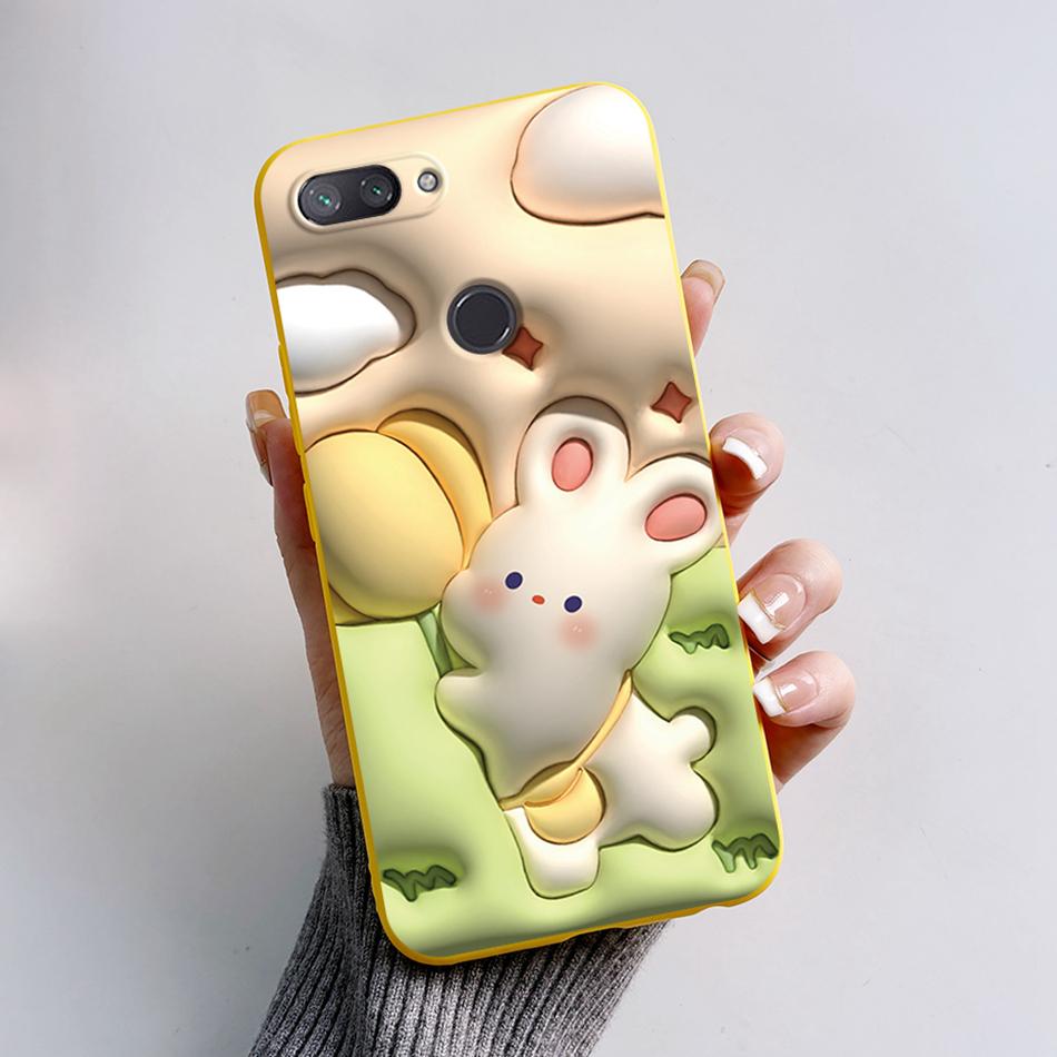 Para Xiaomi Mi 8 Lite Funda Moda Flor de Astronauta Silicona Suave Funda de Teléfono Para Xiaomi Mi 8 / Mi8 Lite Cubierta TPU Protectora Capa