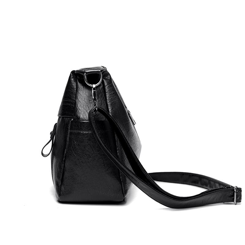 Women's Messenger Bag Large Capacity Soft Leather Shoulder Bag Vintage Mother Bag