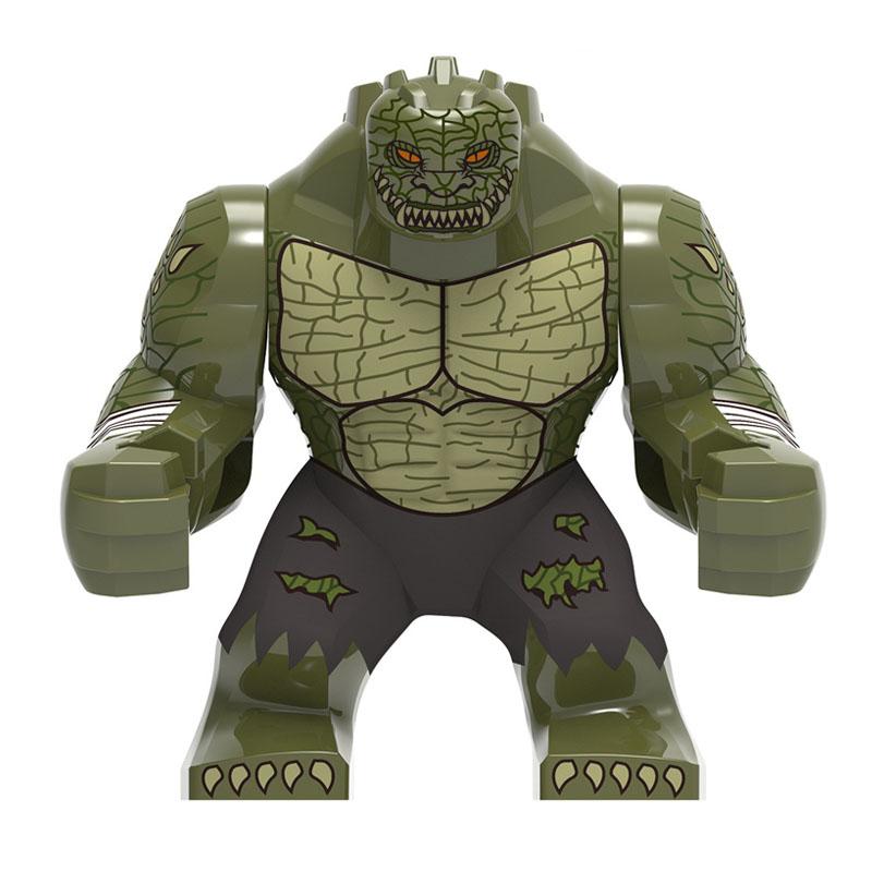 Big Size 10.5cm Killer Croc Tail Gator Crocodile Killer Model Building Blocks Enlighten Action Figures Bricks Toys For Children