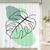 Nordic Simplicity Style Plant Leaves Printed Shower Curtain With Hook Bathroom Curtain Home Decoration Curtain 3D Bath Curtains