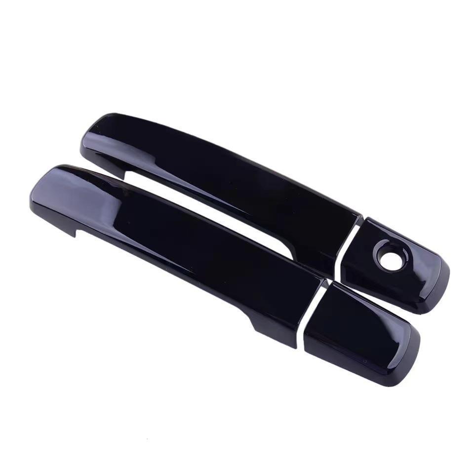 Coppa Maniglia Porta in Fibra di Carbonio Nera Lucida per Nissan Qashqai/Dualis 06-13
