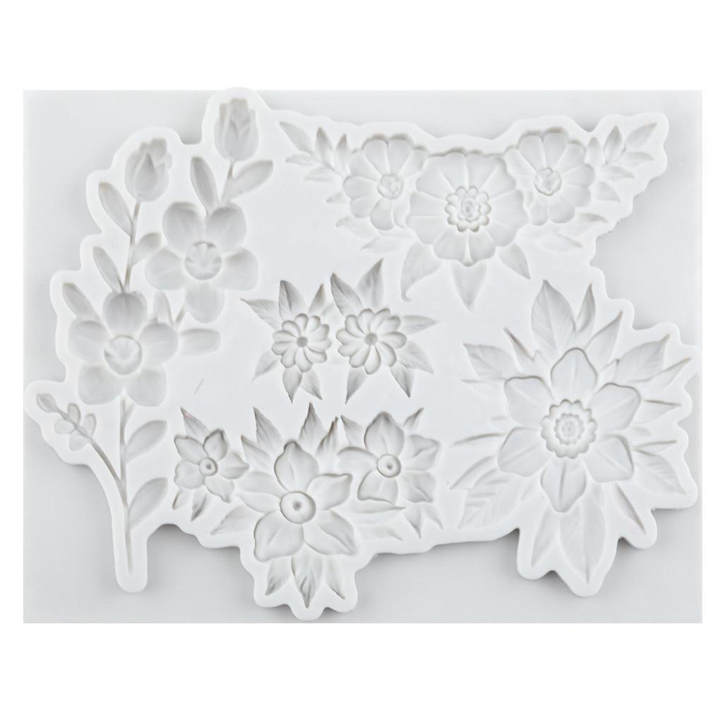 Blumen Silikonform Blatt Fondantformen Kuchen Dekorationswerkzeuge Cupcake Topper Süßigkeiten Zuckerhandwerk Gummipaste Polymer Clay