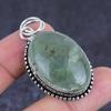 Natural Green Apatite Gemstone 925 Sterling Silver Jewelry Pendant 2.05" K0j83