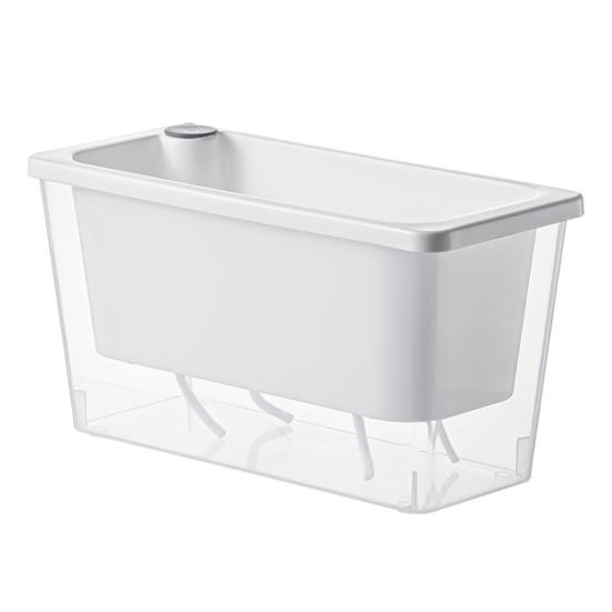 Self Watering Planter Plastic Flowerpot with Reservoir Easy Refill Plant Pot with Wick Ropes for Succulents Scallions Balcony Windowsill Gardening