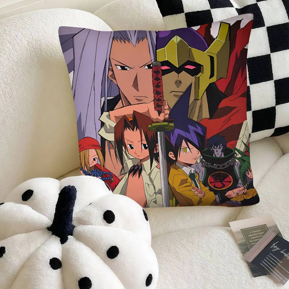Anime Shaman King Pillow Case Fashion Square Pillowcase Bedroom Sofa Room Ins Decoration Leisure