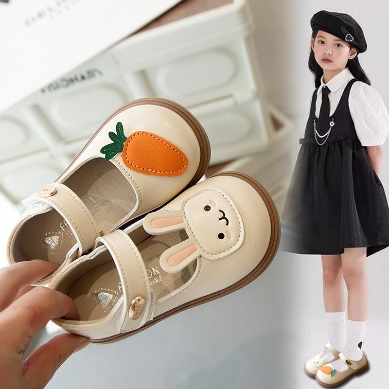 Mädchen Lederschuhe Frühling und Herbst neue Cartoon Prinzessin Schuhe rutschfest Baby Mädchen Schuhe Klettverschluss kleines Mädchen Klassenkamerad