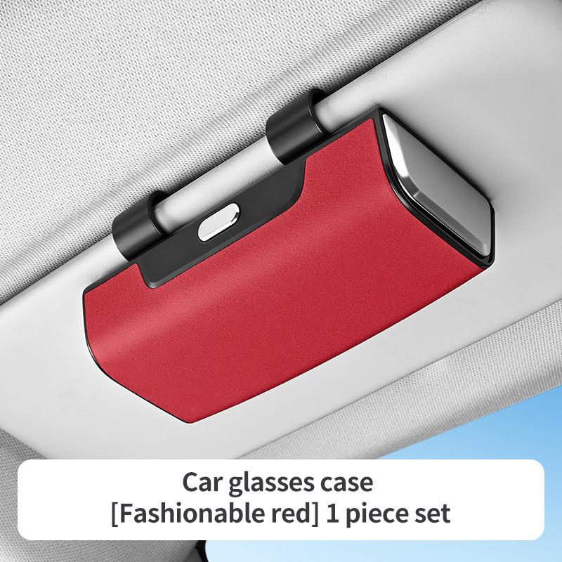 New Car Visor Glasses Case Premium ABS Flocking Inner Auto Glasses Organizer Storage Case Anti-Scratch Eyeglasses Protection Box