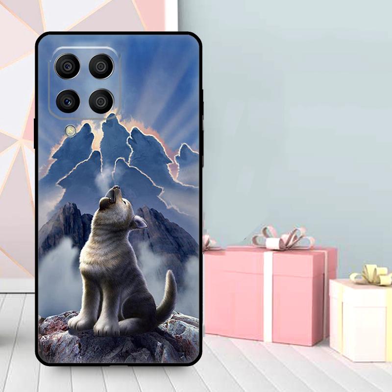Animal Wolf Howling Case For Samsung Galaxy M16 M31 M21 M13 M33 M53 M15 M35 M55 M36 M56 M12 M32 M52 M14 M34 M54