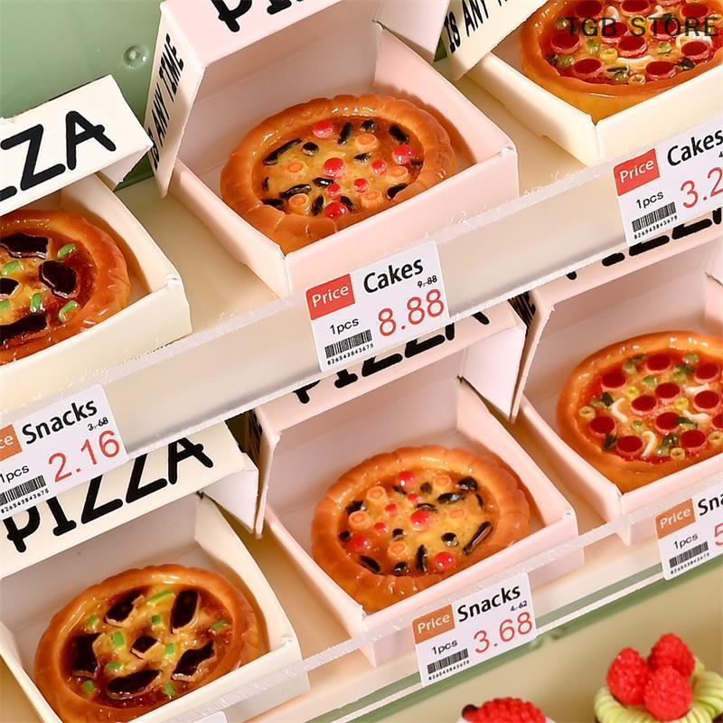 10 PCS Cute Dollhouse Miniature Simulated Kitchen Food Toy Pizza Model Home Decor Kid Play Toy Micro Landscape Ornaments Gifts