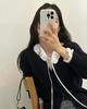 Korean Chic Cotton Jacquard Ribbon Shirt & Cable Knit Vest Set for Women