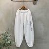 C S In The Room Men murCh fleeCe Embroidered letterIng pIntuCk bandIng Jogger P.