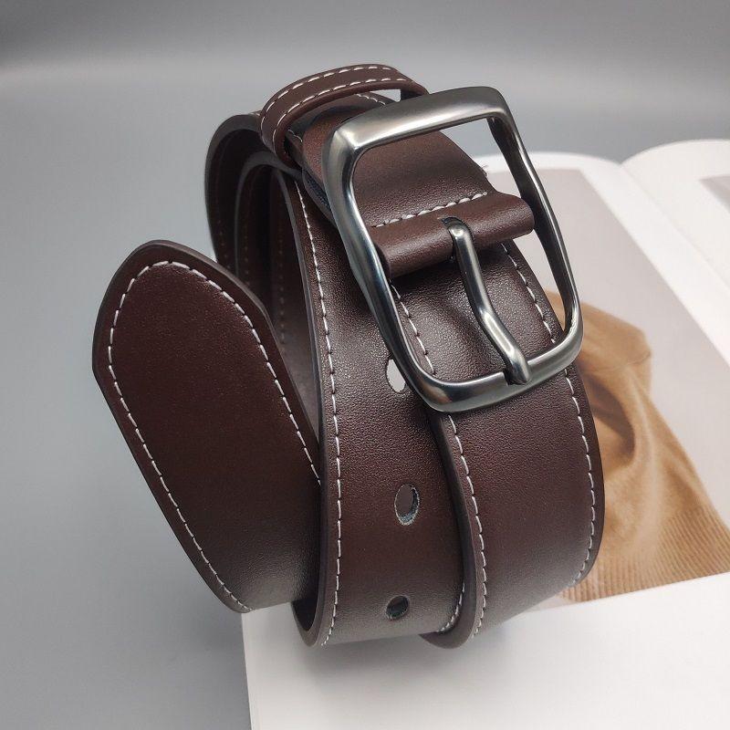 Trendy Casual Pants For Men With Stylish Belt In Black And Brown Fashionable Design