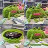 Plüschfrosch-Federmäppchen mit weicher Stoffaufbewahrung für Schüler und Schulbedarf