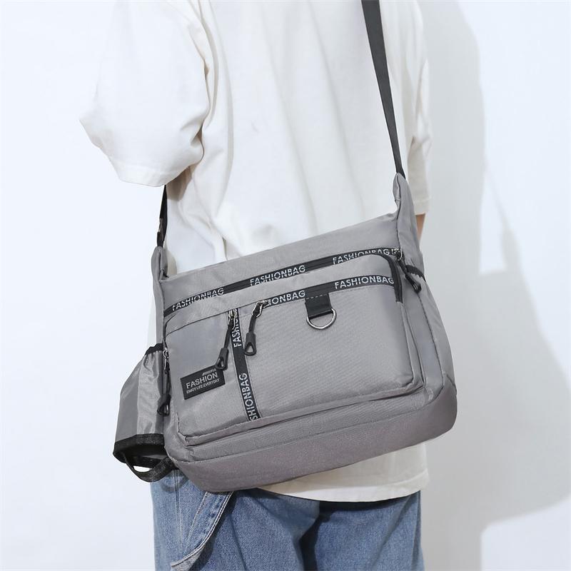 Men's Large Capacity Crossbody Bag Waterproof Shoulder Bag Business Travel Bag