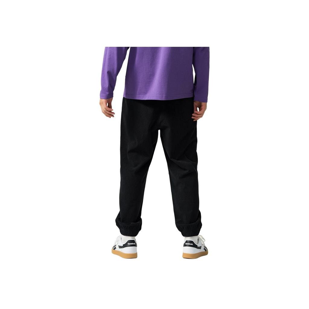 Reebok Casual Fashion Versatile Comfortable Knitted Sports Pants Unisex bottoms Black 24FRM613UGH0