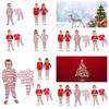 European And American Printed Christmas Home Clothing Suit For Parents And Children