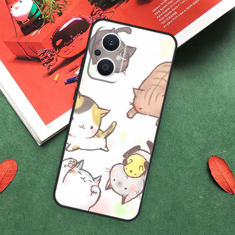 Kawaii Neko Cat Cover For OPPO Reno 5Z 4Z 2Z 8T 4 5 6 8 7 Lite 10 Pro OPPO Find X6 Pro X2 X3 X5 Lite Case