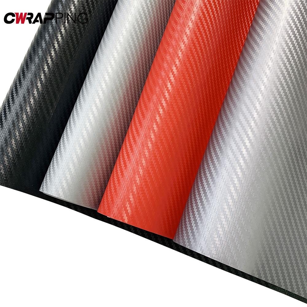 127cm Car 3D Carbon Fiber Vinyl Wrap Car Stickers Exterior Styling Film for Auto Motorcycle Interior Protection Film Decorative