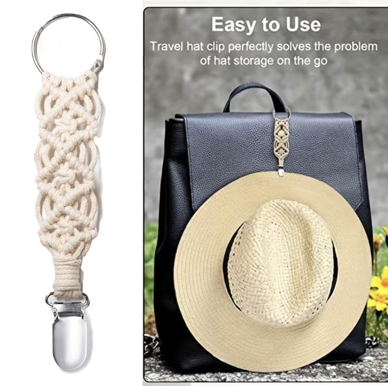 Handmade Travel Hat Clip Handmade Hat Clip Hat Keeper Clip Hat Storage Clip Cotton Material Hat Accessory for Travel