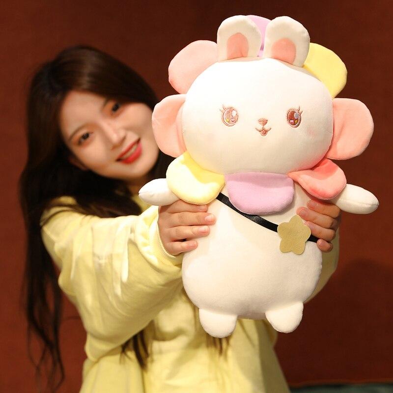 1ks 25/35cm Krásný plyšový slunečnicový králík Hračky Měkký roztomilý králík Polštář Vycpaná zvířátka Panenky Narozeniny Valentýnský dárek pro dívku