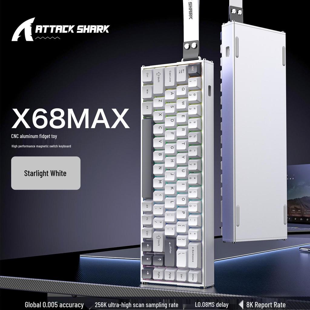 ATTACK SHARK X68MAX Aluminum Magnetic Switch RGB Mechanical Gaming Keyboard 8K