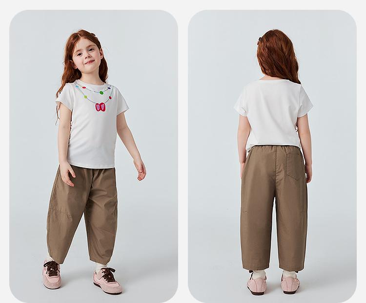 Combed Cotton Mini Balabala Girls' and Children's Pants