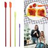 4Pcs/Set Long Handle Mini Silicone Spatula Set Heat-resistant Jam Bottle Scraper  Cookware