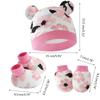 Newborn Baby Hat Anti Scratch Gloves and Socks Set Cotton Headwear Anti-grab Mittens and Foot Cover for Boys Girls