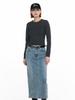 GENERALIDEA Ribbed Mix Knit Pullover [Charcoal] / Wbd4L05537