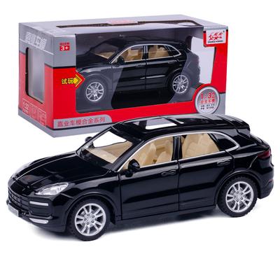 1/32 Prosche Cayenne Turbo Diecast Toy Cars Simulação Liga Metal Veículos Modelo Escala Miniatura para Crianças Coleção