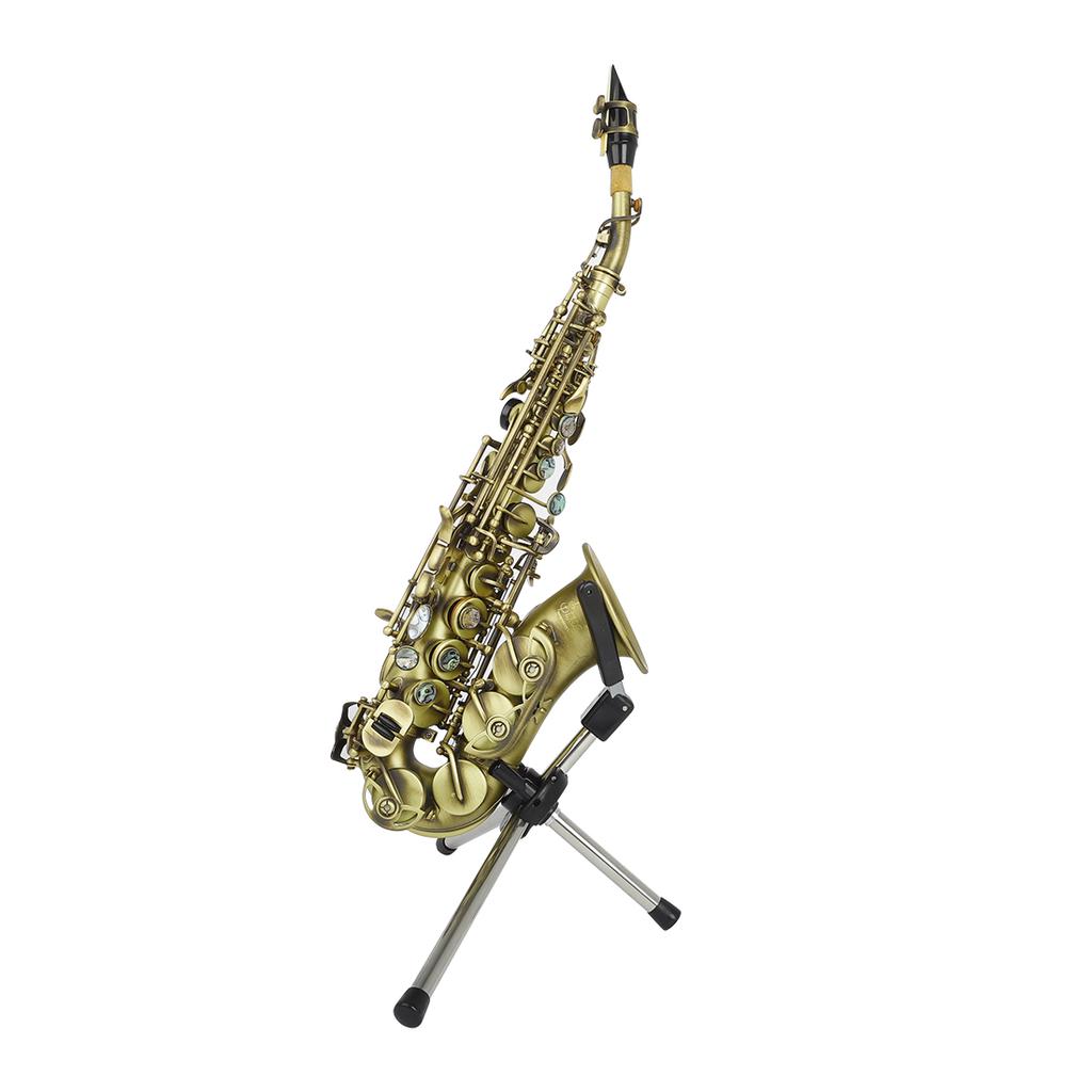 Foldable Saxophone Stand For Alto & Tenor - Adjustable Metal Tripod Design