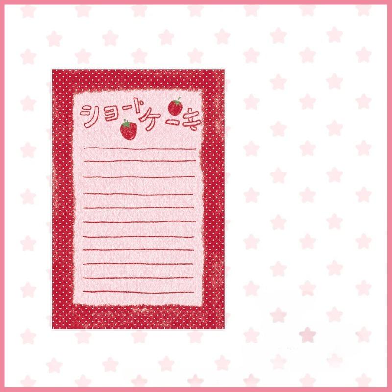50Pcs Strawberry Memo Pads Kawaii Korean Style M5 Scrapbook Paper Journal Ins Tomato Notepad Grid Base Paper Decor Supplies